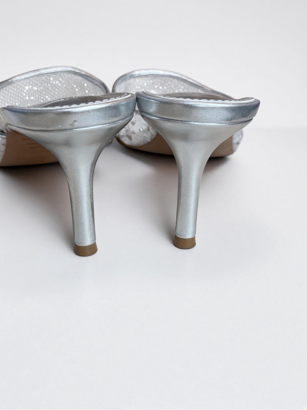 Steve Madden White Alexi Sequin Silver - Picture 9 of 14